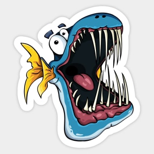 Crazy Funny Fish Sticker